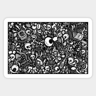 Spooky Halloween Pattern Sticker